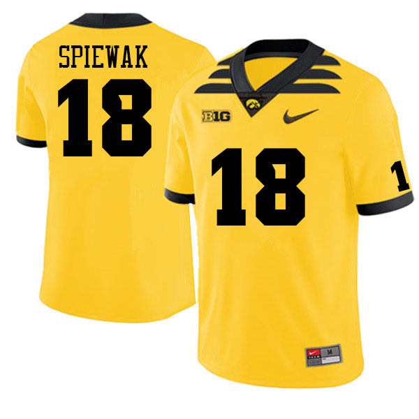 Men #18 Austin Spiewak Iowa Hawkeyes College Football Jerseys Sale-Gold